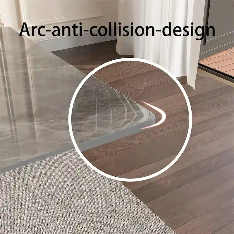 9 - Piece 94.48 Extendable Sintered Stone Dining Table with 8 Chairs Dining Set