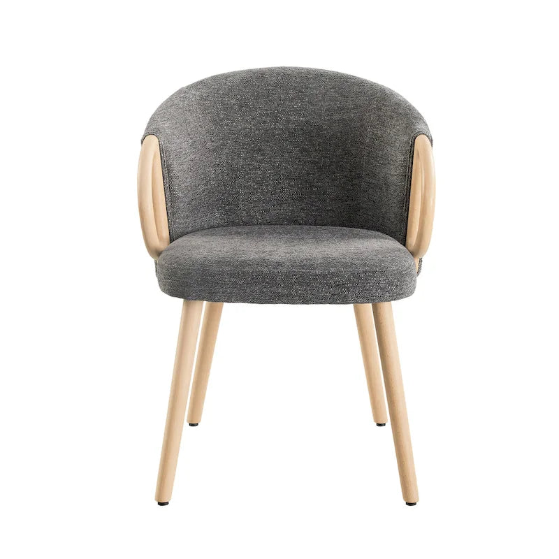 Art Leon Modern Fabric Accent Dining Wood Chair (Set of 2)