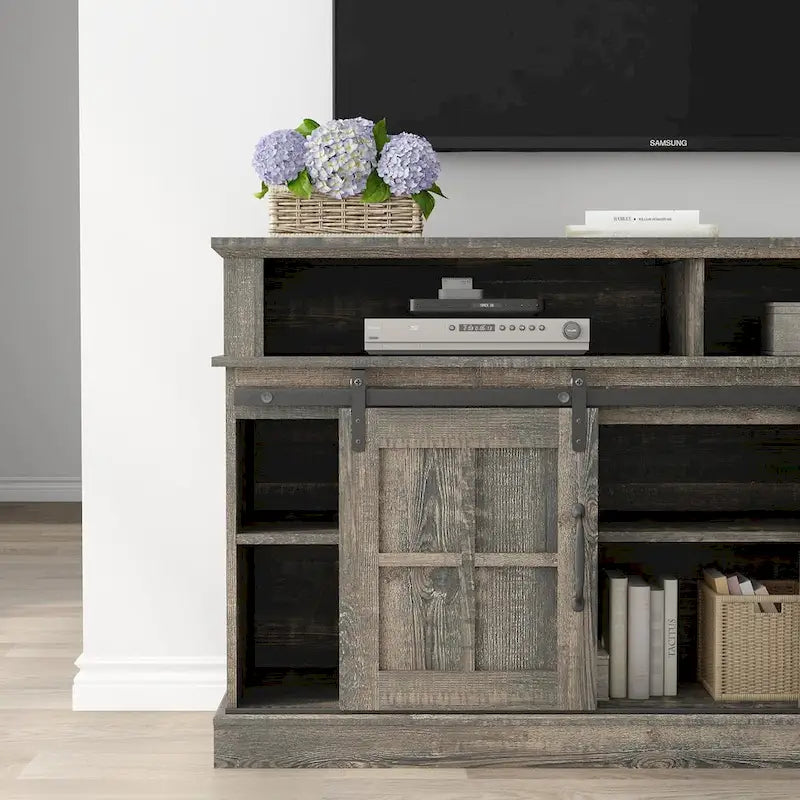 58 TV Stand Entertainment Center with Storage Cabinet and Shelves - 58 inches