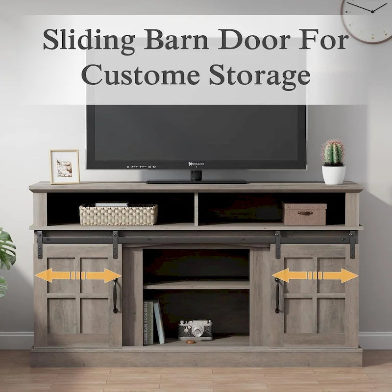 58 TV Stand Entertainment Center with Storage Cabinet and Shelves - 58 inches