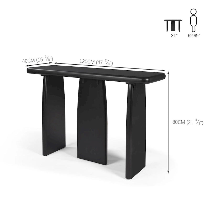 Console Table with Triple Pedestal Entryway Table