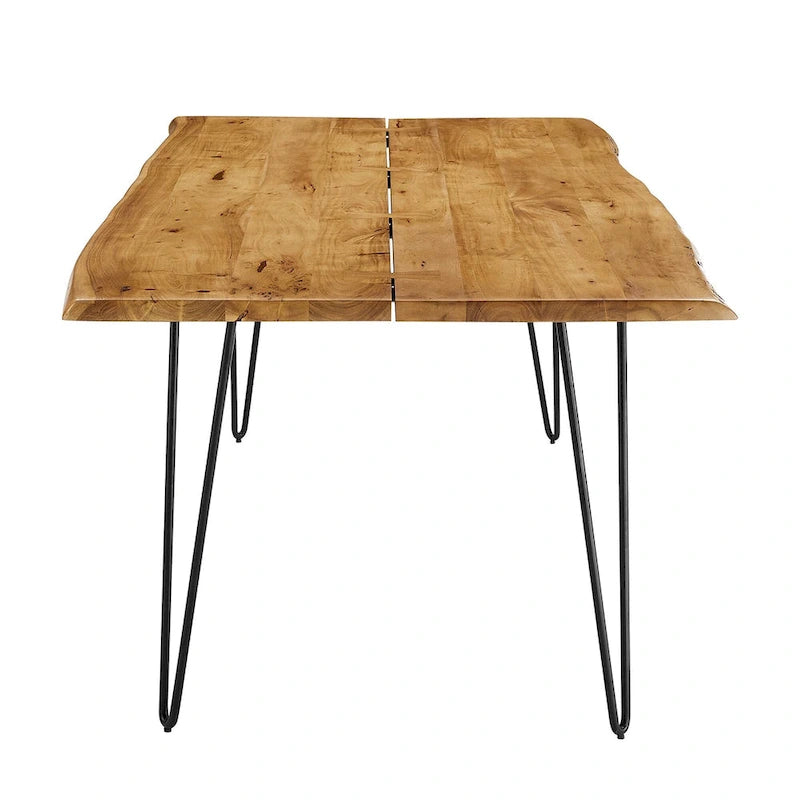 Ardor 60 Live Edge Acacia Wood Dining Table - Black Natural