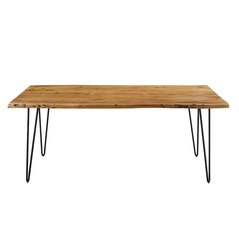 Ardor 60 Live Edge Acacia Wood Dining Table - Black Natural