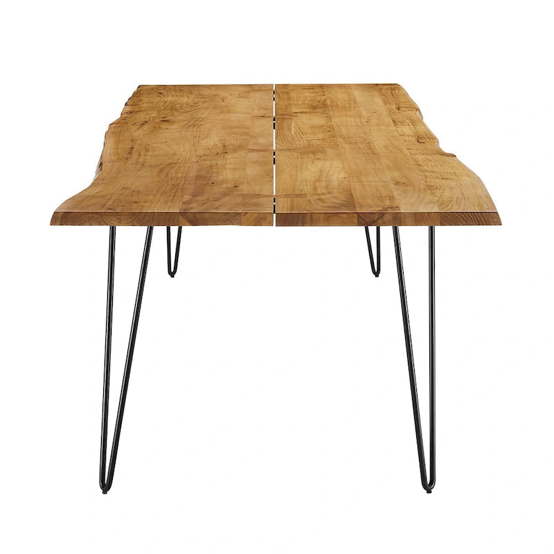 Ardor 60 Live Edge Acacia Wood Dining Table - Black Natural