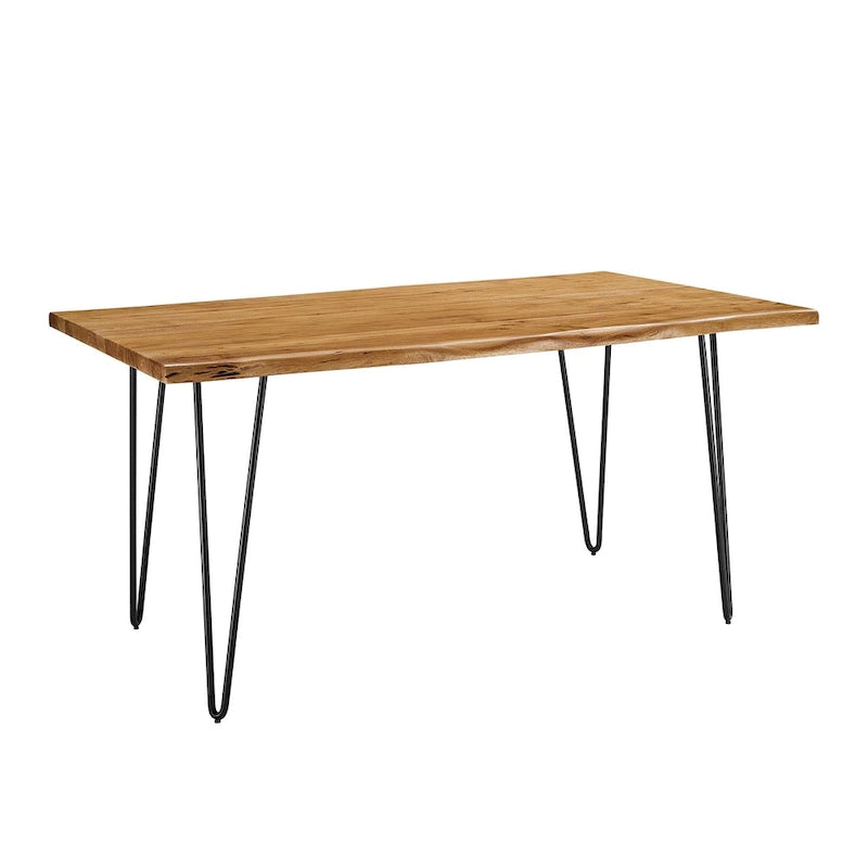 Ardor 60 Live Edge Acacia Wood Dining Table - Black Natural