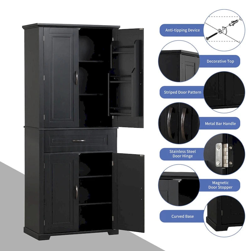 Bathroom Storage Cabinet with Adjustable Shelf