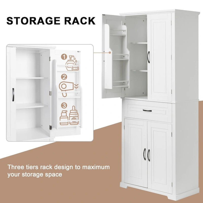 Bathroom Storage Cabinet with Adjustable Shelf