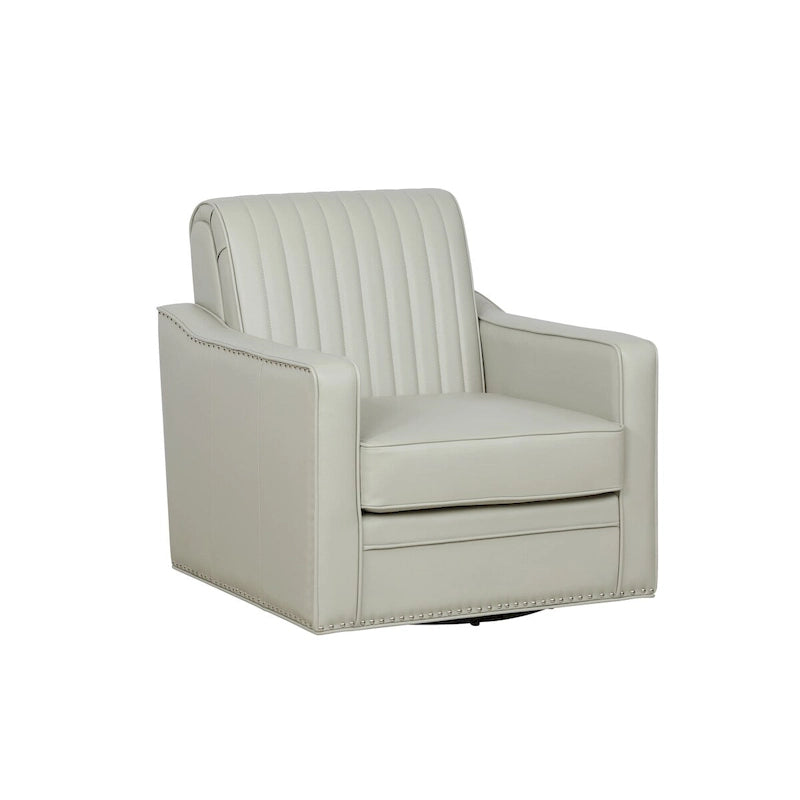 Carlota Faux Leather 360 Swivel Accent Chair