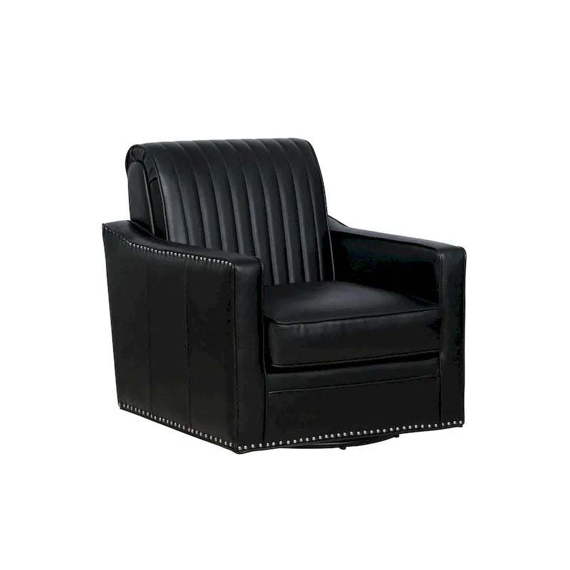 Carlota Faux Leather 360 Swivel Accent Chair