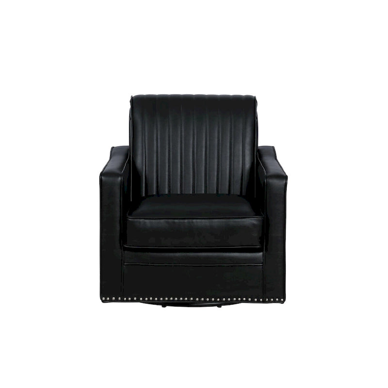 Carlota Faux Leather 360 Swivel Accent Chair