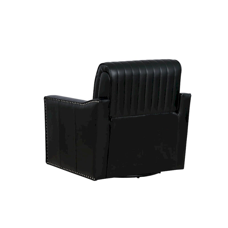 Carlota Faux Leather 360 Swivel Accent Chair