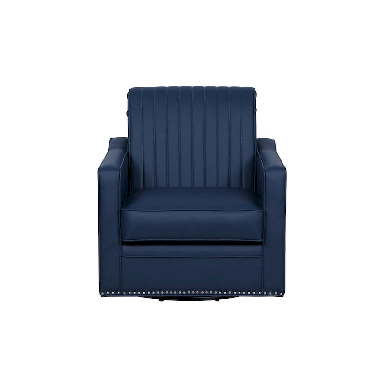 Carlota Faux Leather 360 Swivel Accent Chair