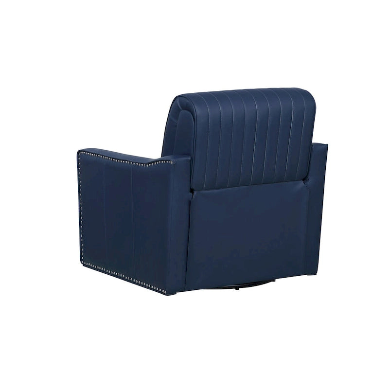 Carlota Faux Leather 360 Swivel Accent Chair