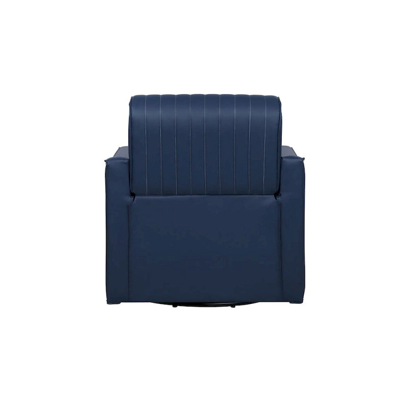 Carlota Faux Leather 360 Swivel Accent Chair