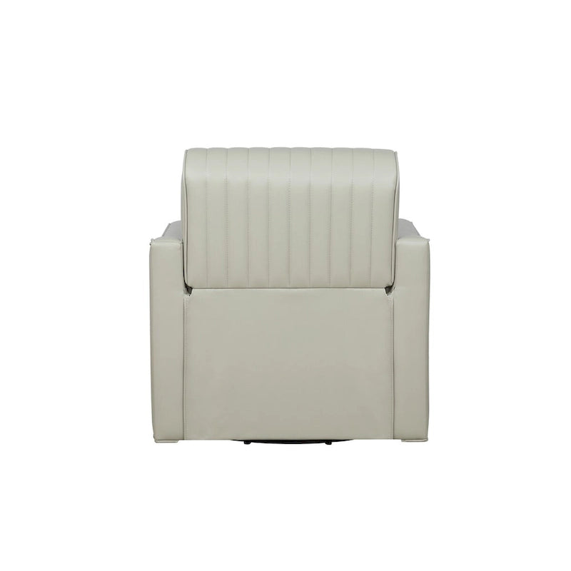 Carlota Faux Leather 360 Swivel Accent Chair