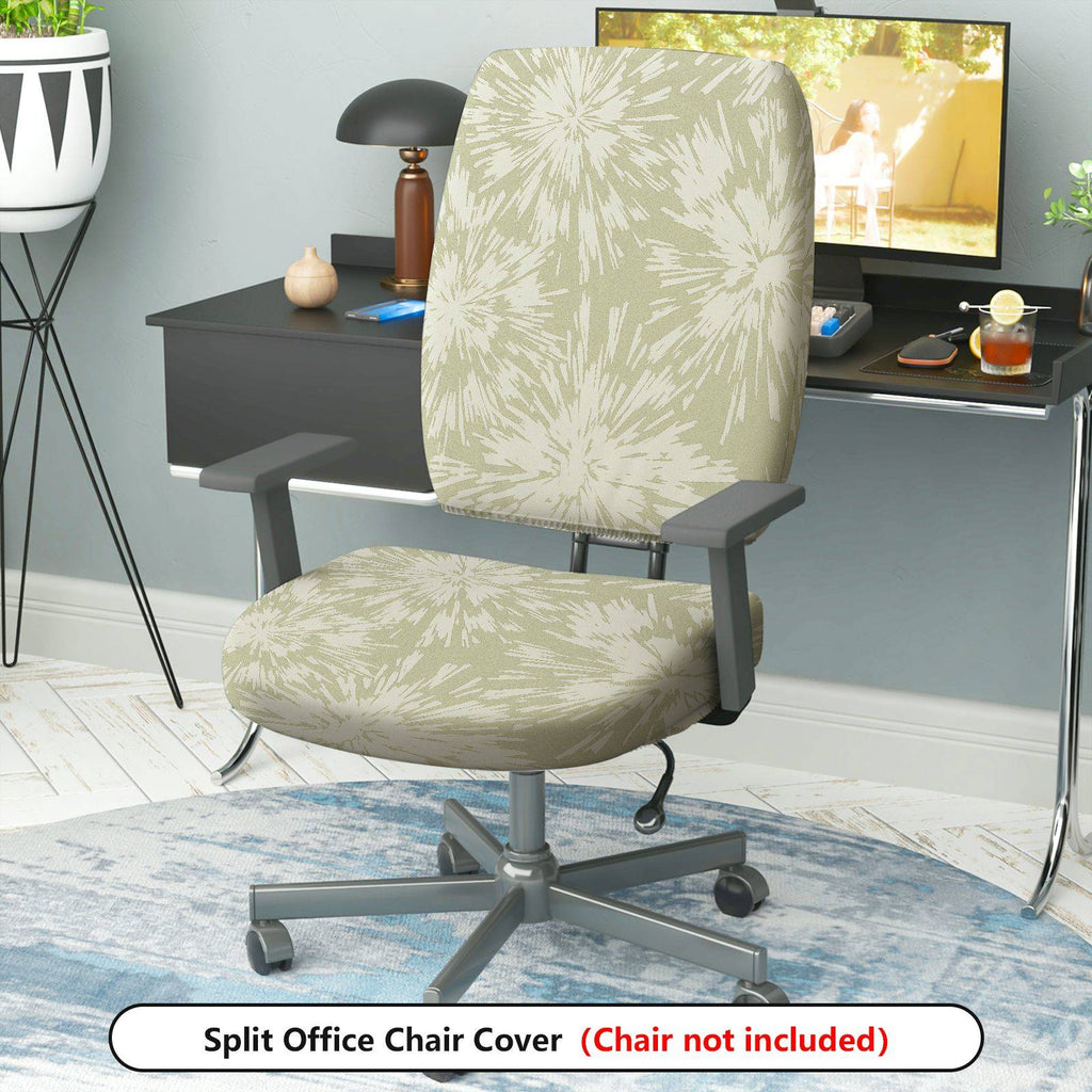 2-Piece Abstract Starburst Pattern  Computer Chair Cover Set, Seat and Backrest