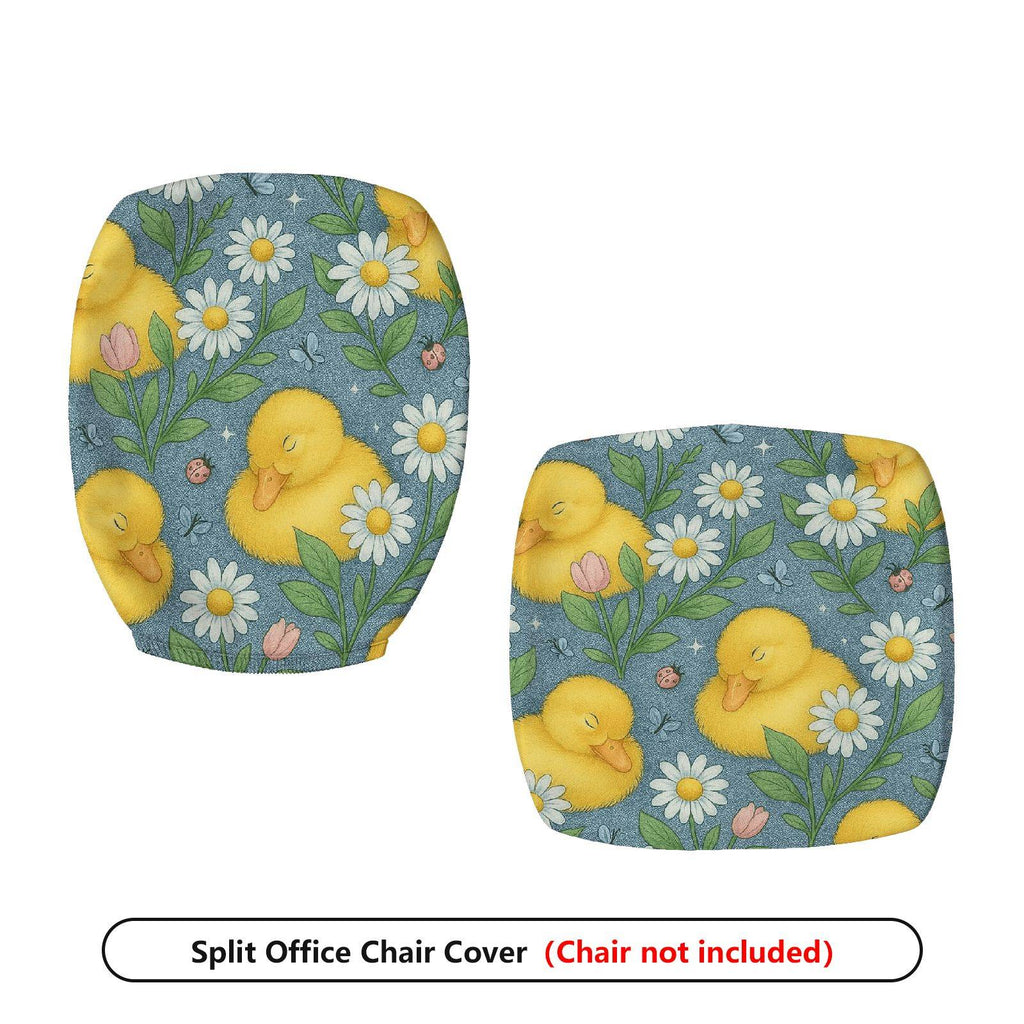 2-Piece Animal Floral Pattern  Computer Chair Cover Set, Seat and Backrest