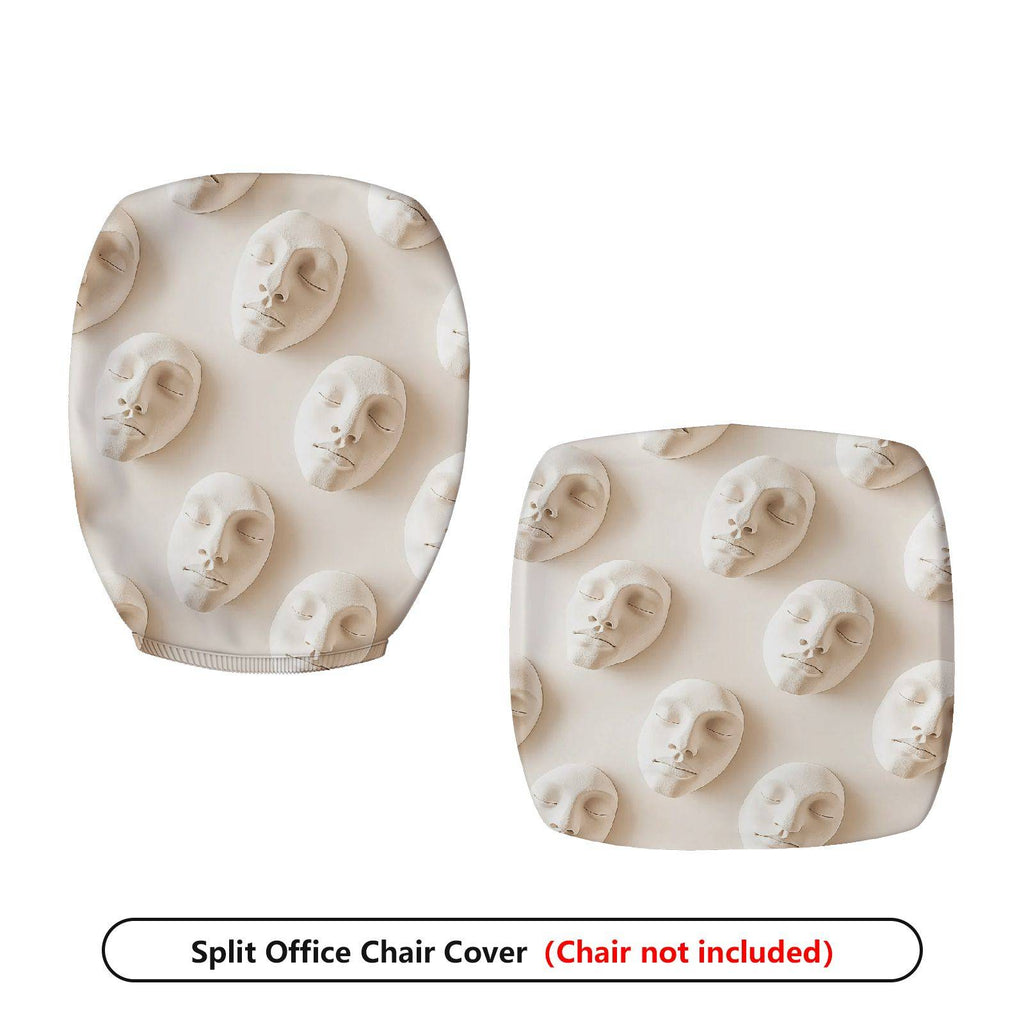 2-Piece Abstract Artistic Modern Stylish Unique Creative  Computer Chair Cover Set, Seat and Backrest