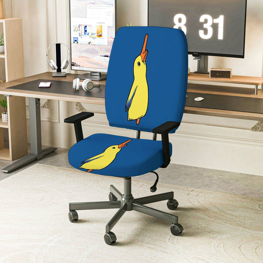 2-Piece Animal Fun Colorful Playful Cute  Computer Chair Cover Set, Seat and Backrest