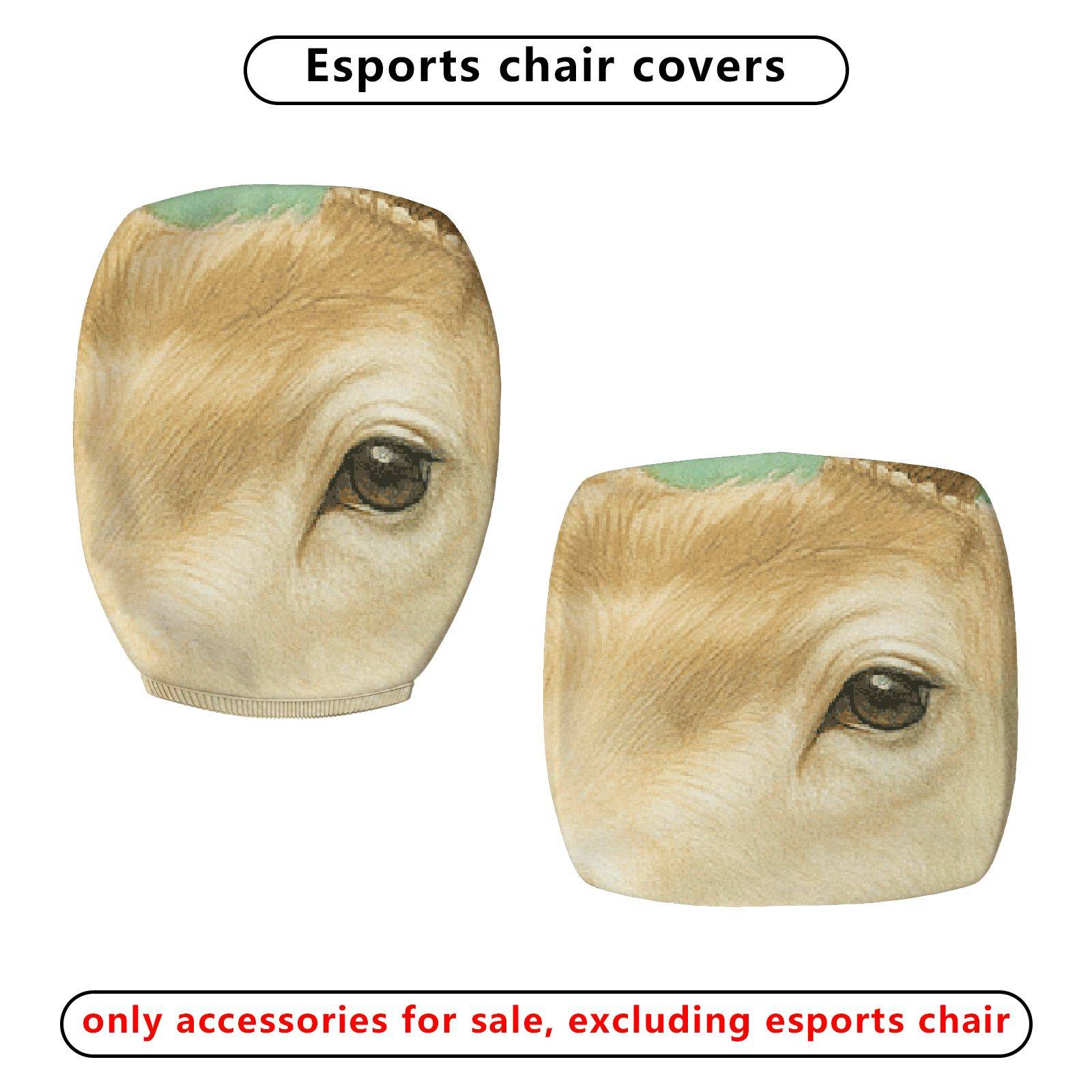 2-Piece Animal Forest Wildlife Deer Nature Scenery  Computer Chair Cover Set, Seat and Backrest