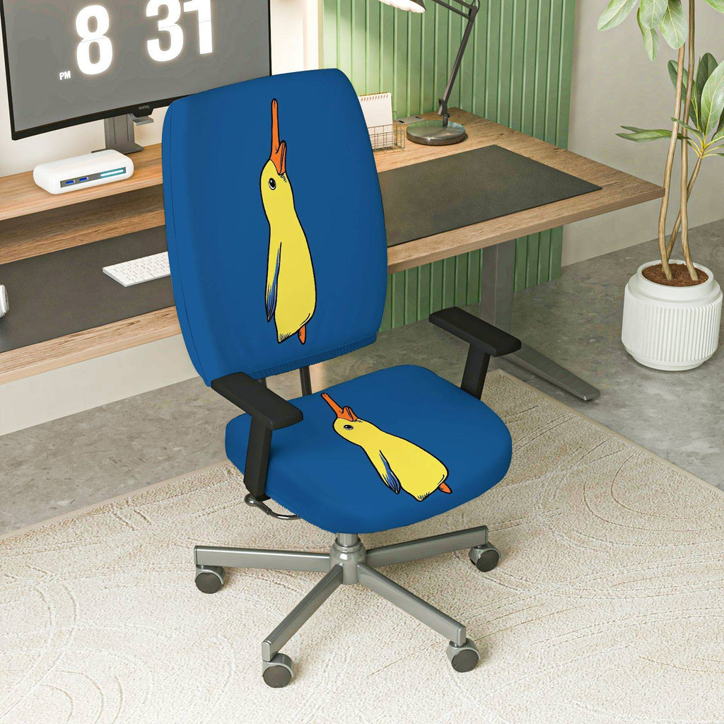 2-Piece Animal Fun Colorful Playful Cute  Computer Chair Cover Set, Seat and Backrest