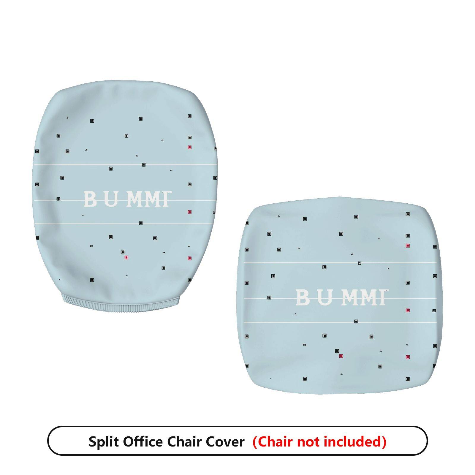 2-Piece Geometric Pattern Simple Modern Abstract  Computer Chair Cover Set, Seat and Backrest